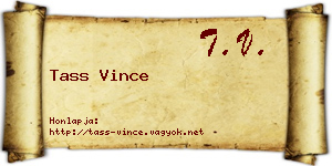 Tass Vince névjegykártya